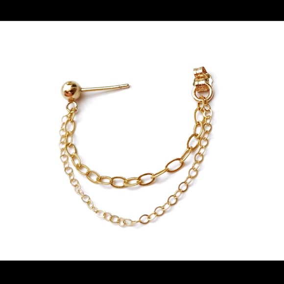 14k Gold Filled Post Earrings - Picture 3 of 5